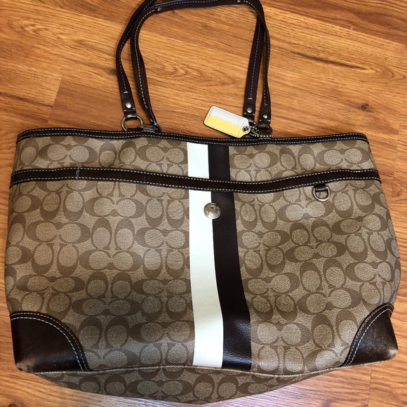 Coach Brown Diaper Bag - Picture 1 of 6